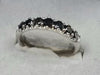 9ct White Gold Ring With Black Moissanite Size "S1/2"