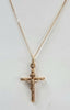 9ct Gold Necklace with cross 18"