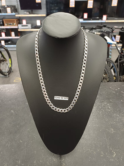 925 Silver Curb Chain Necklace 61.47g