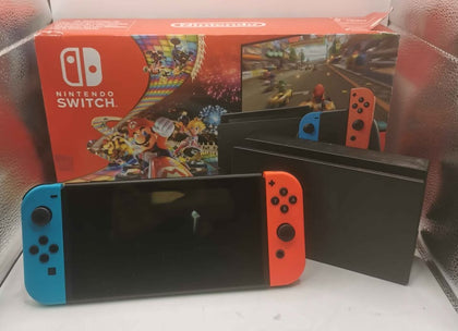 Nintendo Switch 32GB Console - Neon Red/Blue Joycon - Boxed With Charger, Dock and Accessory