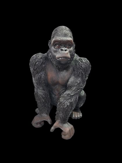 Extra Large Die-Cast Gorilla Ornament - Black - Brand New