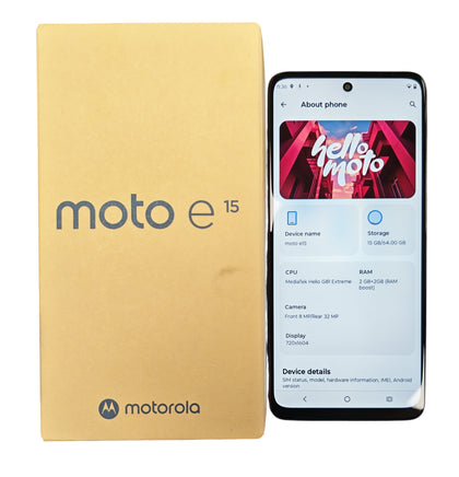 Motorola E15 64GB - Unlocked **Boxed**