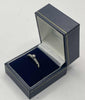 9ct White Gold Ring with clear stones  - Q