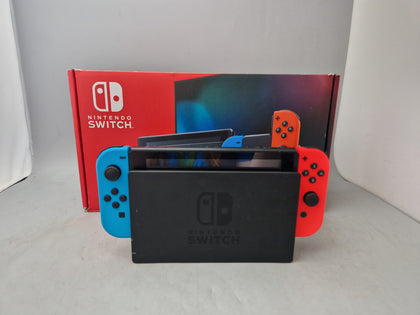 Nintendo Switch Console, 32GB + Neon Red/Blue Joy-Con, Boxed