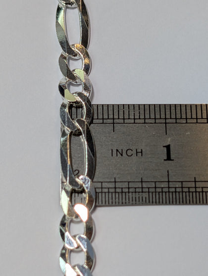 Brand New Silver Figaro Chain