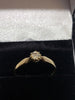 18ct Yellow Gold Ring with Clear Stone - Size N - 1.7g