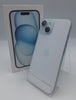 **LIKE NEW** Apple iPhone 15 128GB blue smartphone unlocked boxed (100% batt health)