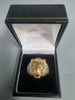 9ct Gold Ring  375 7.9G lion face Size U