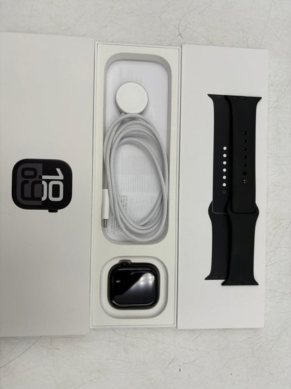 Apple Watch Series 10 - 42mm - GPS - Jet Black Aluminium Case - Ink Sport Loop - Adjustable