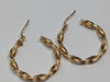 9ct gold twist hoop earrings