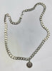 Silver Curb Chain With St Christopher 23"