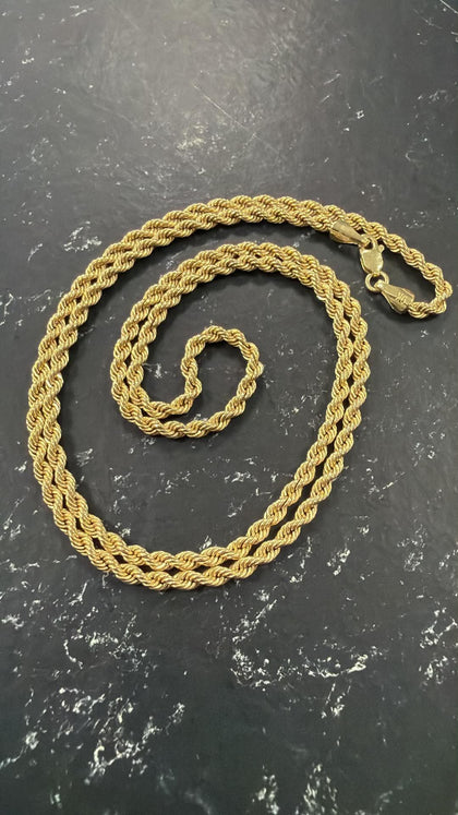 9ct Yellow Gold Rope Chain 4.6grams