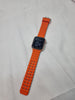 Apple Watch SE 2nd gen 40mm rose gold Case with orange and black strap