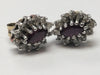 9CT GOLD DIAMOND & RED STONE EARRINGS PRESTON STORE