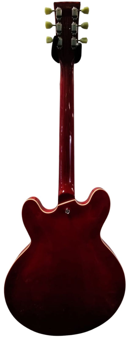 Vintage VSA500 Reissued, Red, Semi Acoustic Guitar