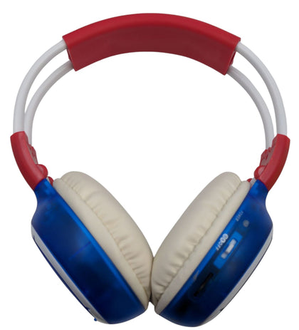 Next Base Car Series Kids Wireless Headphones, Blue/Red/White