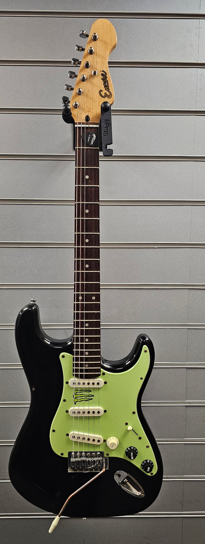 ENCORE STRAT Stratocaster Black Electric Guitar 3/4 **Collection Only**