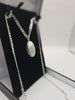 Silver 925 hallmarked 24" oval locket with pendant necklace 25.4GRAMS
