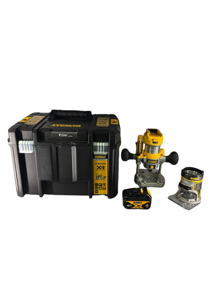 DeWalt DCW604NT-XJ B/L Router/Trimmer Body W/ Plunge Base/4AH Battery & Case - 