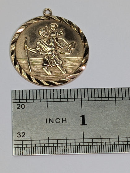 9ct Gold St Christopher Pendant