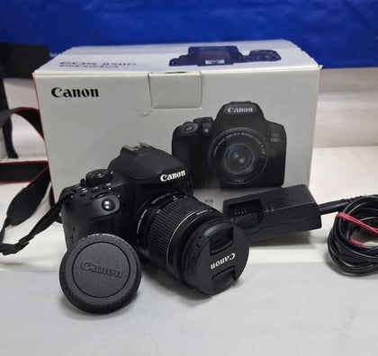 Canon EOS 850D With 18-55mm Kit Lens - Black - Boxed With Battery, Charger & Strap