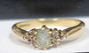 9ct Yellow gold Ring With 0.5ct Diamond Stones - 2.39G - Size P - Hallmarked