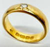 22ct yellow gold and diamond wedding band ring size M