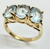9ct yellow gold trilogy ring size N
