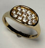9ct Gold CZ Ring Size O