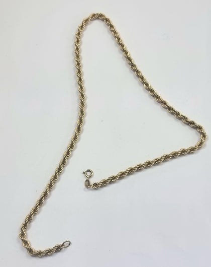 9ct Gold Rope Chain 18