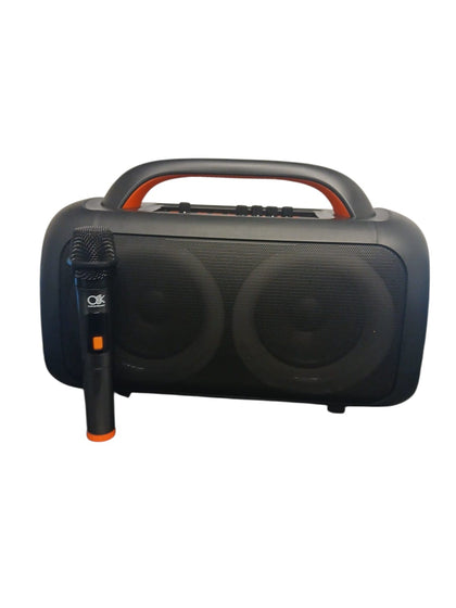 BT PARTY SPEAKER WITH MICROPHONE - 2 YEAR WARRANTY