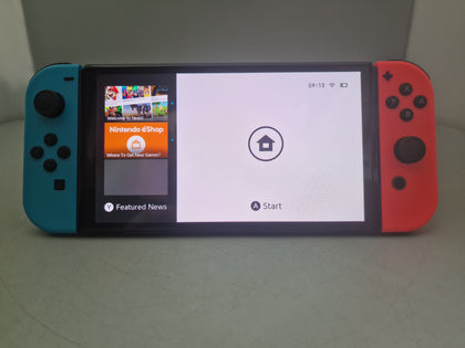 Nintendo Switch OLED - Neon Blue/Neon Red (no hdmi cable)