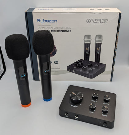 Rybozen Wireless Microphone Karaoke Mixer System