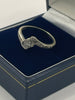 9ct White Gold Ring With Clear Stones  - O
