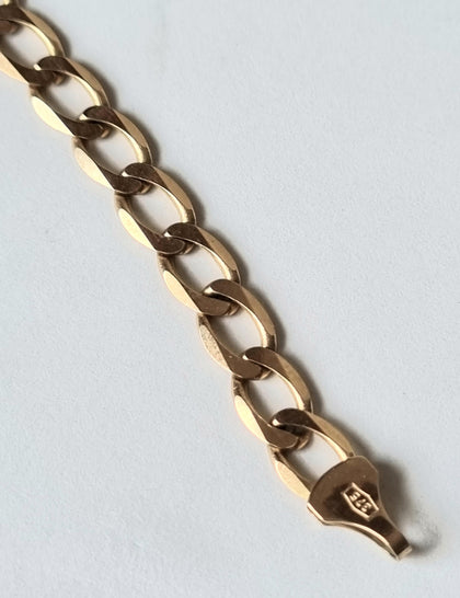 9CT GOLD CURB BRACELET