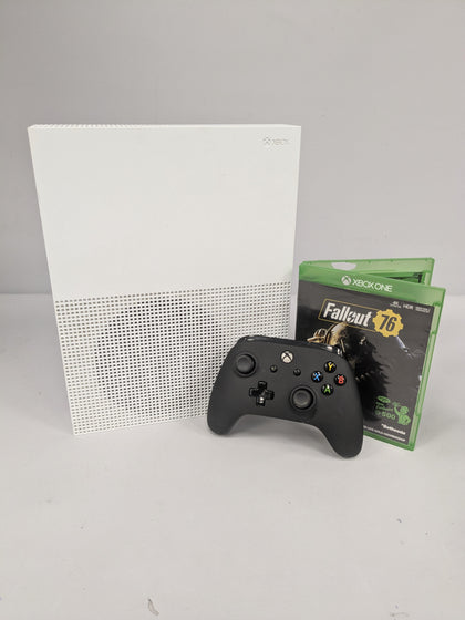 Xbox One S Console, 500GB, White Fallout 76 Package