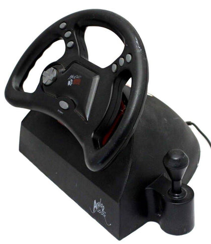 Vintage Mad Catz Analog True Racing Wheel For Sony PlayStation 2 Ps2