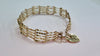 9ct gold gate bracelet 7"