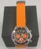 Neon Time Swiss Quartz Chronograph Men's Watch - Orange Resin Strap - Boxed