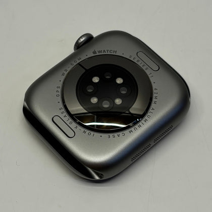 Apple Watch Series 11 42mm Space Grey Aluminum Case Black Sports Band