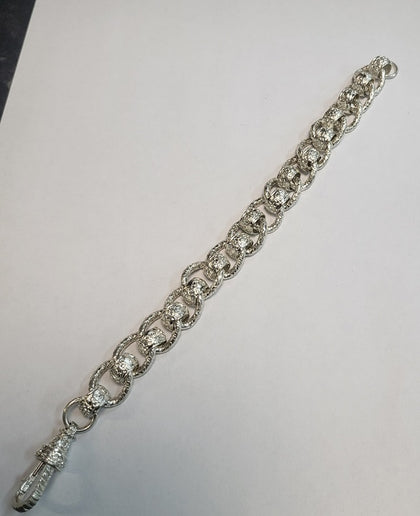 925 Silver Rollerball Belcher Bracelet - 9