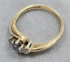 9ct Gold Diamond & Sapphire Ring - Size Q