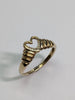 9ct gold diamond heart ring