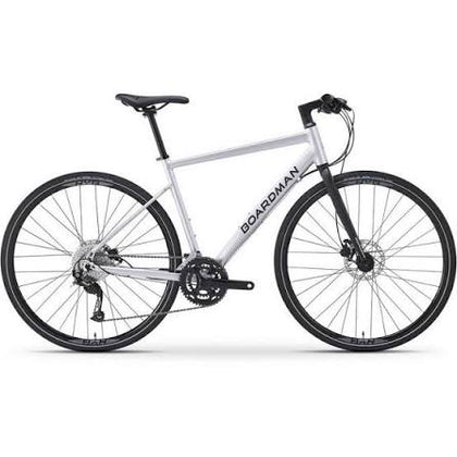 Boardman HYB 8.6 Mens Hybrid Bike - Silver, Medium