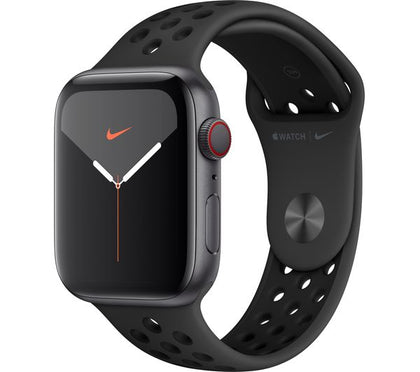 APPLE Watch Series 5 Cellular - Space Grey Aluminium with Anthracite & Black Nike Sports Band, 44 mm