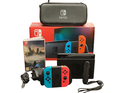 Nintendo Switch Console - Neon w/Hogwarts Legacy Bundle **Boxed**