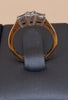 18ct Gold Ring Clear Stones 4.7g Size-M