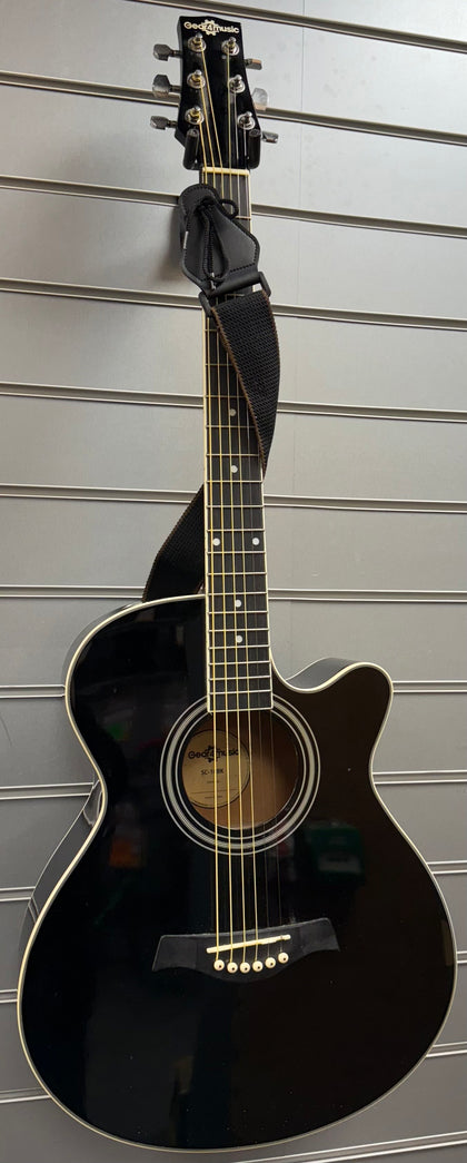 Gear4music Deluxe Black Classical Guitar