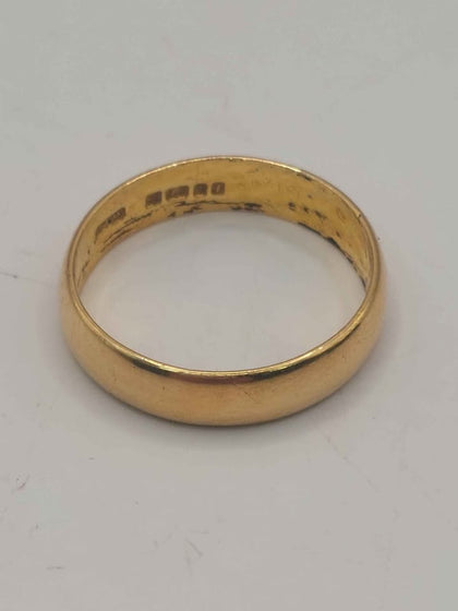 (916 Hallmarked&Tested), 22CT 2.78G Gold Band Ring, Size J