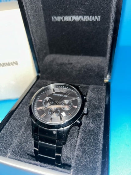 Emporio Armani AR2453 Men's Chronograph Black Watch.